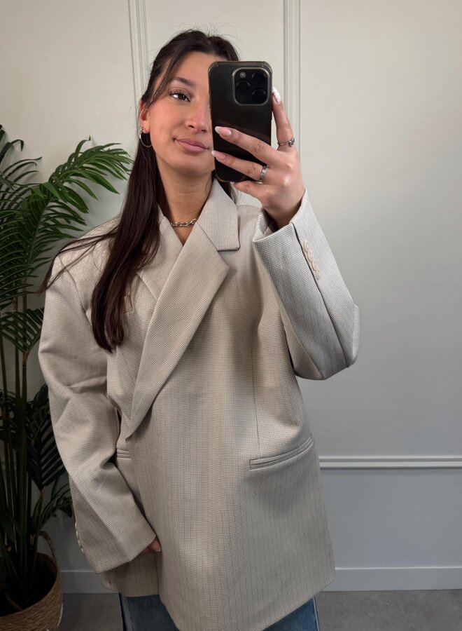 Ambika Jasmijn blazer - Beige Plaid