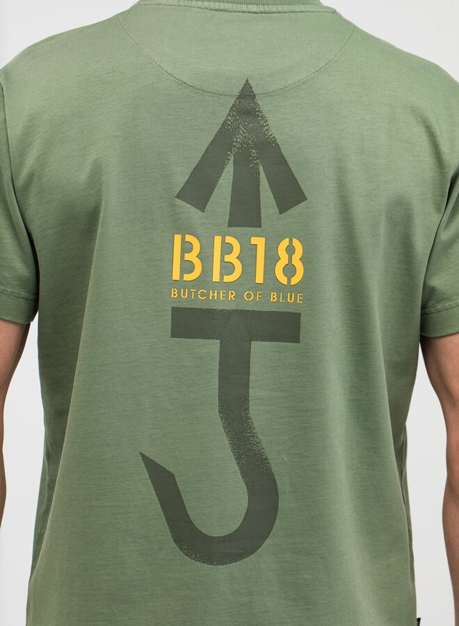 Butcher Of Blue T-Shirt Army Carlow M2613048 - 792 Jade Green