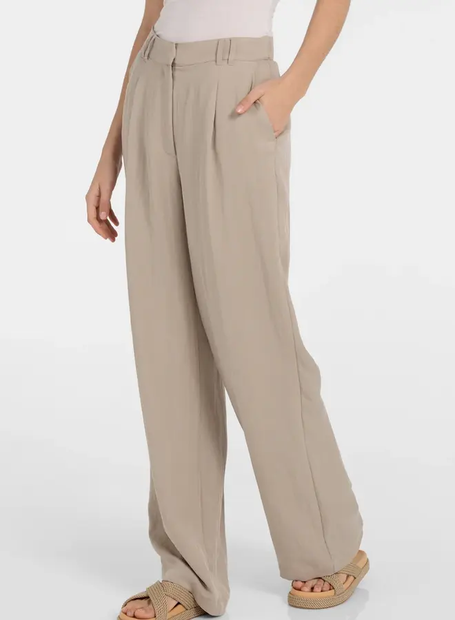 Yaya Wijde Broek 01-301253-604 - 61104 Crockery Brown