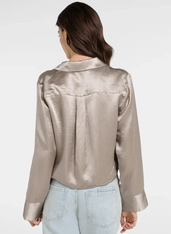 Yaya Satijnen Blouse 01-201212-604 - 61104 Crockery Brown