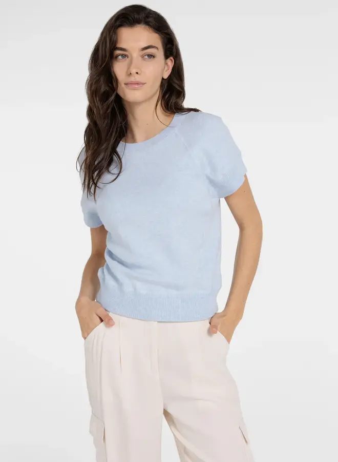 Sweater Met Korte Mouw 01-000579-604 - 990732 Light Blue Melange