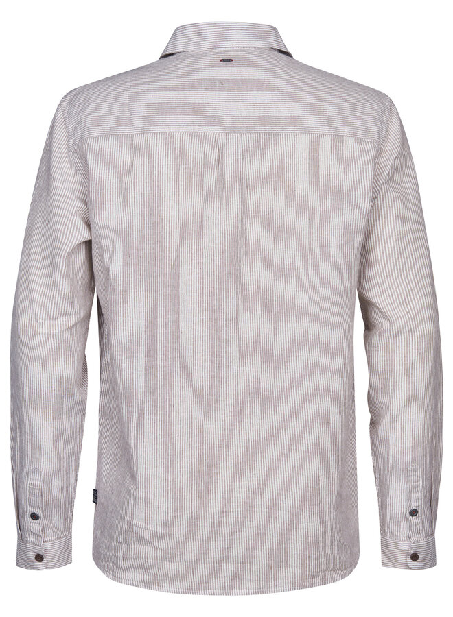 Petrol Lange Mouw Overhemd M-1060-SIL401 - 7130 Light Tan