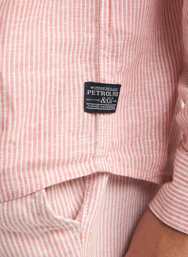 Petrol Lange Mouwen Overhemd M-1060-SIL401 - 3174 Light Coral