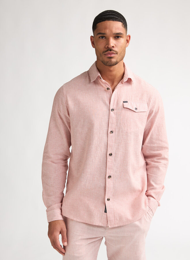 Lange Mouwen Overhemd M-1060-SIL401 - 3174 Light Coral