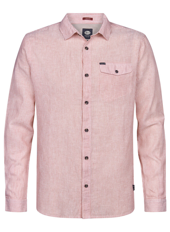 Petrol Lange Mouwen Overhemd M-1060-SIL401 - 3174 Light Coral