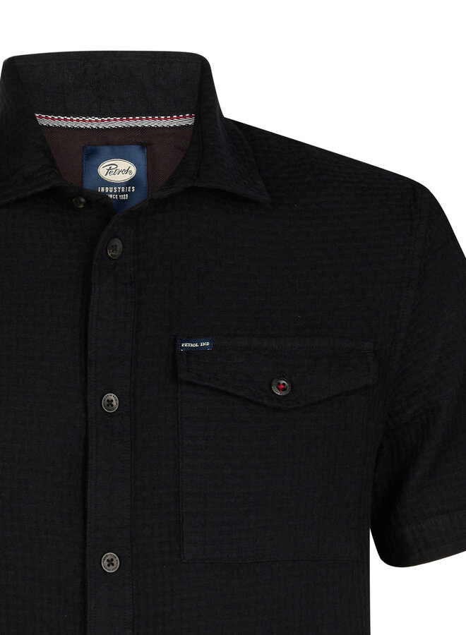 Petrol Korte Mouwen Overhemd M-1060-SIS409 - 9999 Black