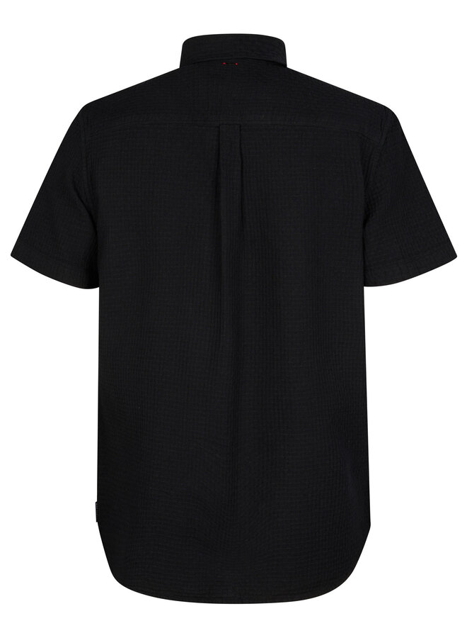 Petrol Korte Mouwen Overhemd M-1060-SIS409 - 9999 Black