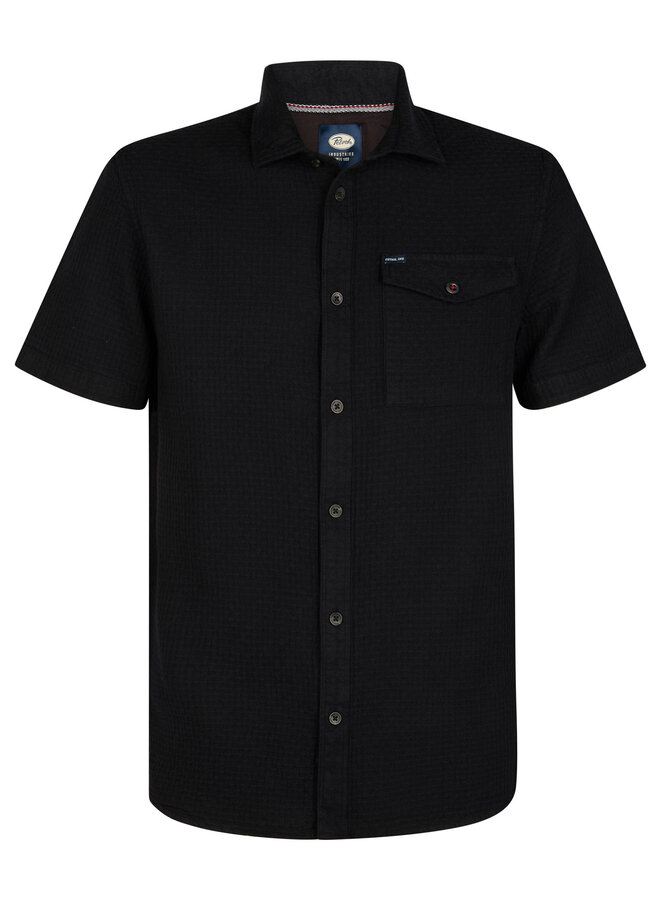 Petrol Korte Mouwen Overhemd M-1060-SIS409 - 9999 Black