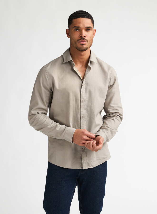 Lange Mouwen Overhemd M-1060-SIL437 - 7130 Light Tan