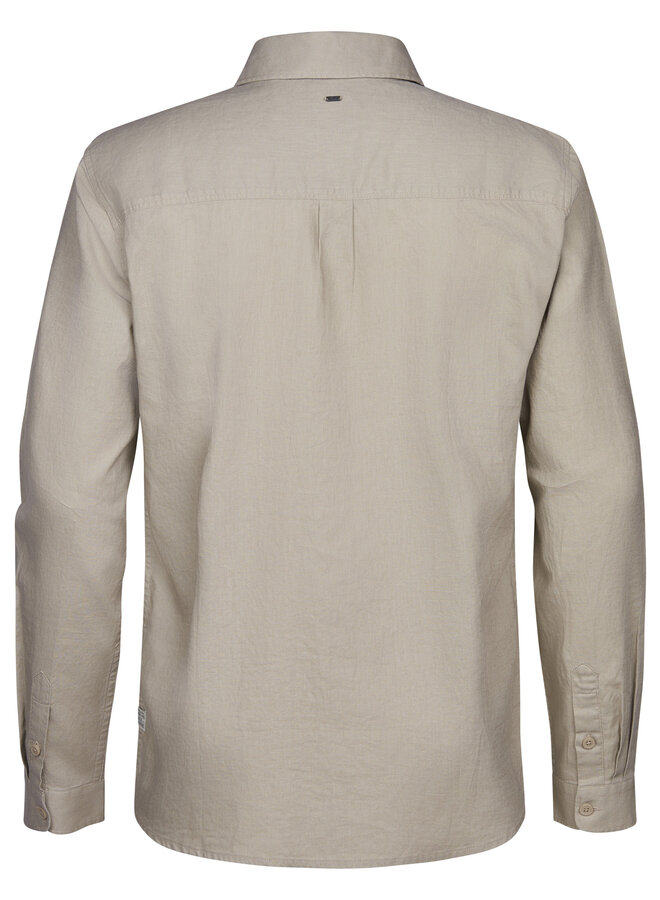 Petrol Lange Mouwen Overhemd M-1060-SIL437 - 7130 Light Tan