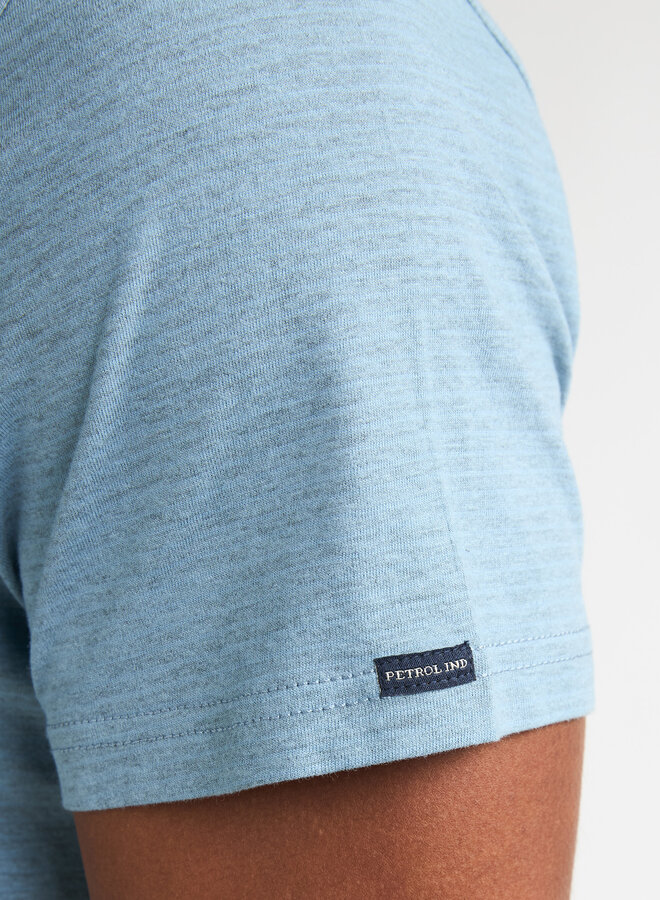 Petrol T-Shirt M-1060-TSR637 - 5195 Marble Blue