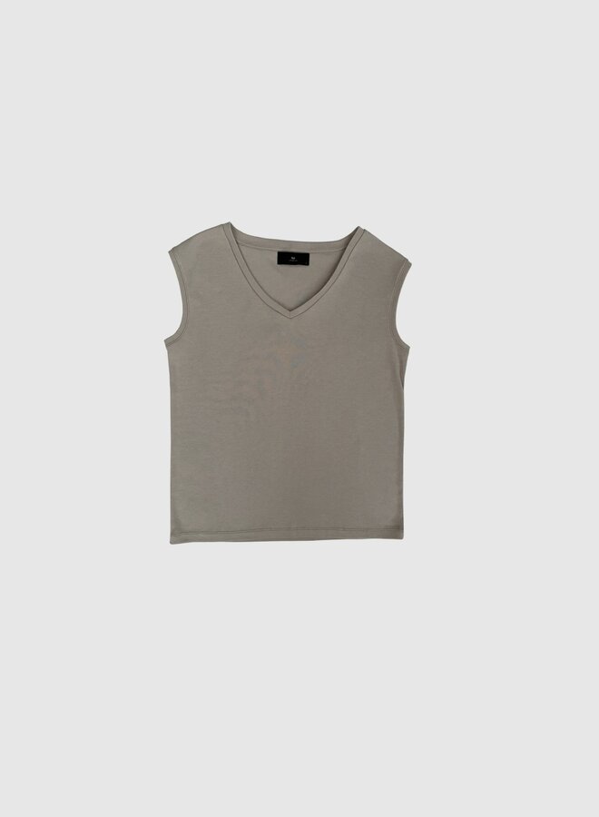 Mouwloos T-shirt WBLCOMO 00001701 - Grey Sand Gd