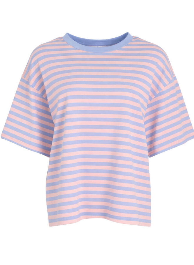 Azurro T-shirt A-8330-TOP -Pink/Sky Blue