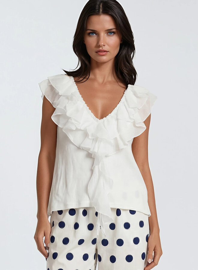 Turquoise By Daan Roesel Top 84808 - Wit