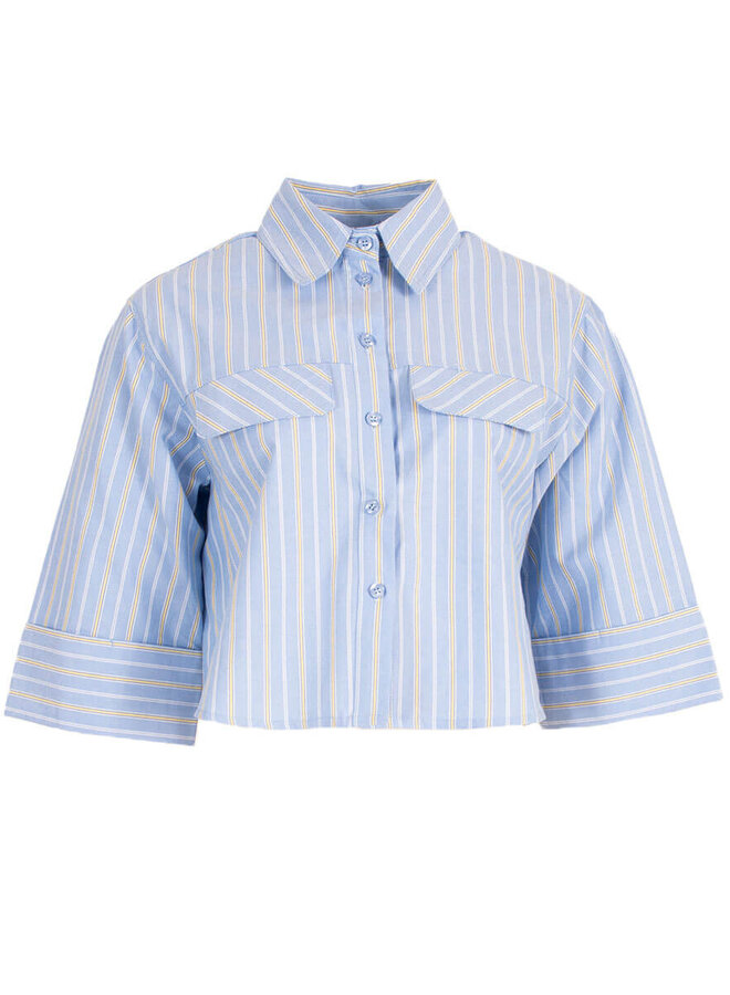 Azzurro Blouse A-93247- Blue