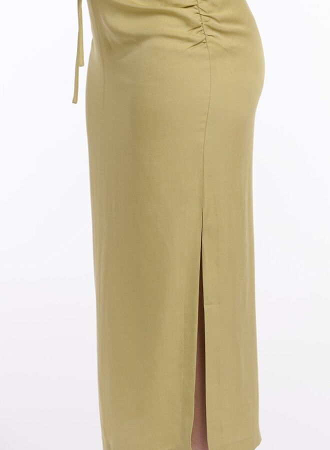 Rino & Pelle Linnen Rok Meyra 7002623 - 11020 Green Curry