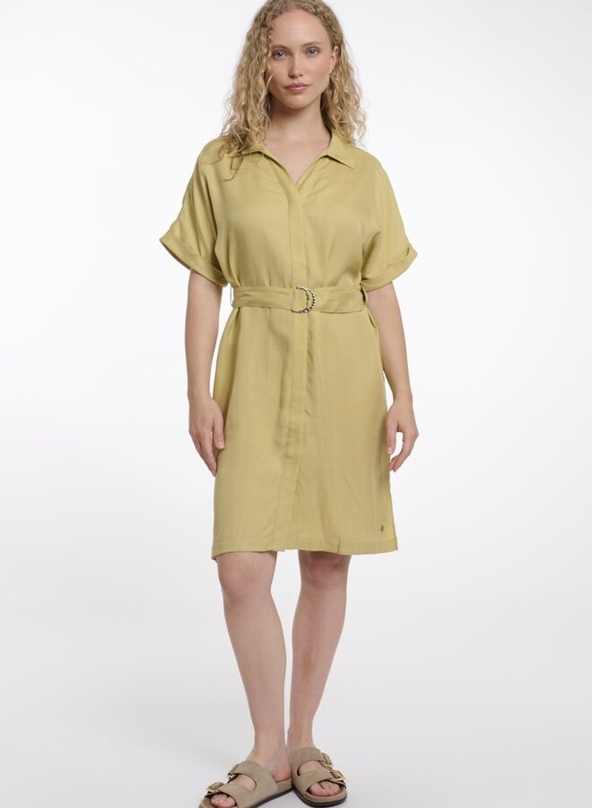 Linnen Jurk Gwenn 7002623 - 11020 Green Curry