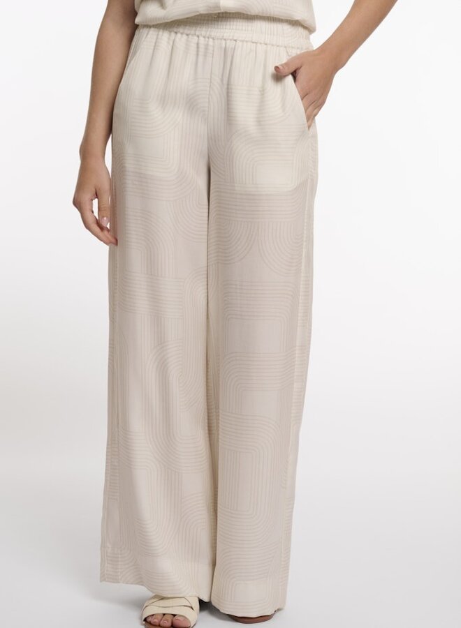 Rino & Pelle Linnen Broek Nour Regular 7002623 - 11037 Snow White Labyrinth