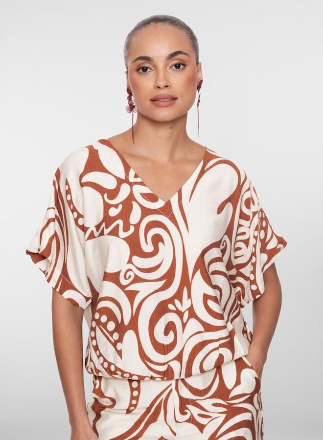 Top 63435-26 - 760 Ecru/Tabacco