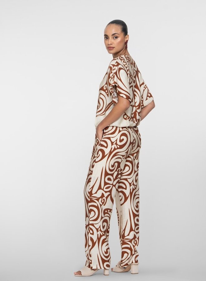 Geisha Broek 61401-26 - 760 Ecru/Tabacco