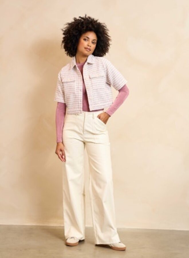 Top Ines RA44 - Ecru Mauve Pink