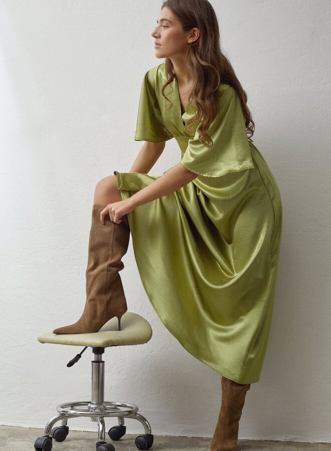 Satijnen Jurk GISELA-DR16 19165 - 330 Lime Green