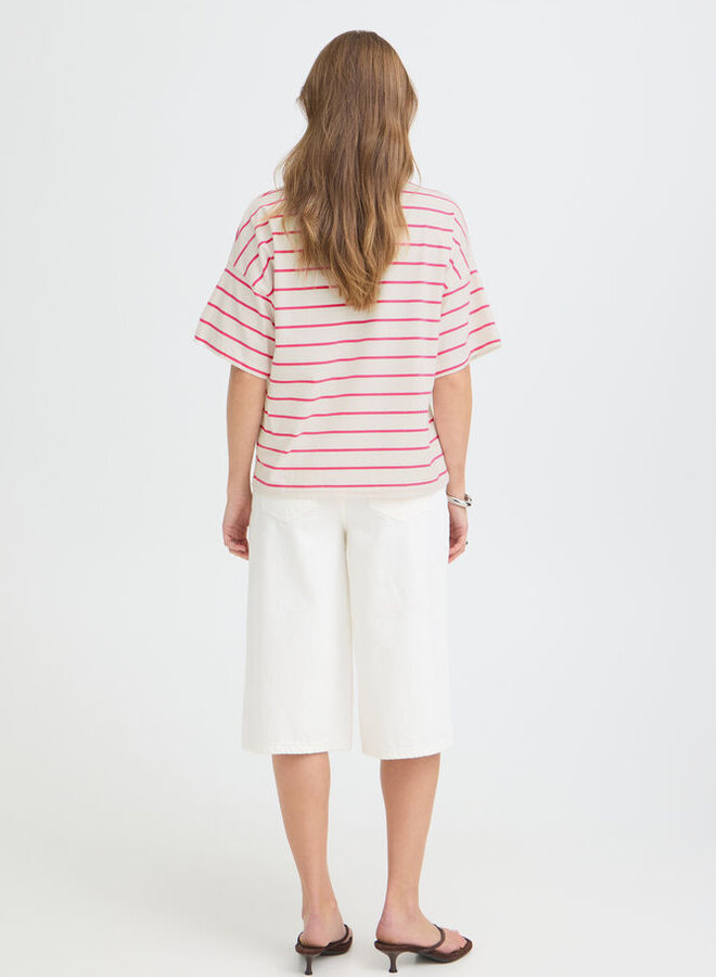 B.young T-Shirt BYPANDINNA 20819046 - Raspberry Rose/White Stripe