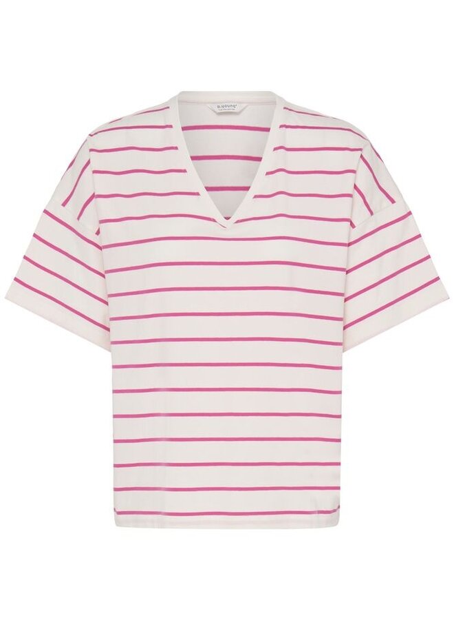 B.young T-Shirt BYPANDINNA 20819046 - Raspberry Rose/White Stripe