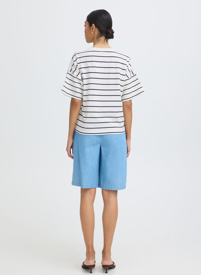 B.young T-Shirt BYPANDINNA 20819046 - Meteorite/White Stripe