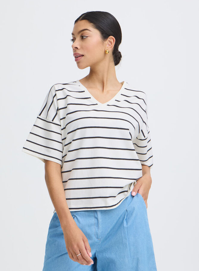 T-Shirt BYPANDINNA 20819046 - Meteorite/White Stripe