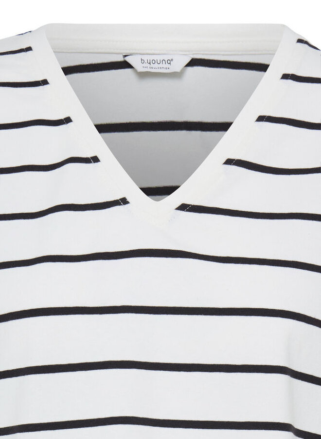 B.young T-Shirt BYPANDINNA 20819046 - Meteorite/White Stripe