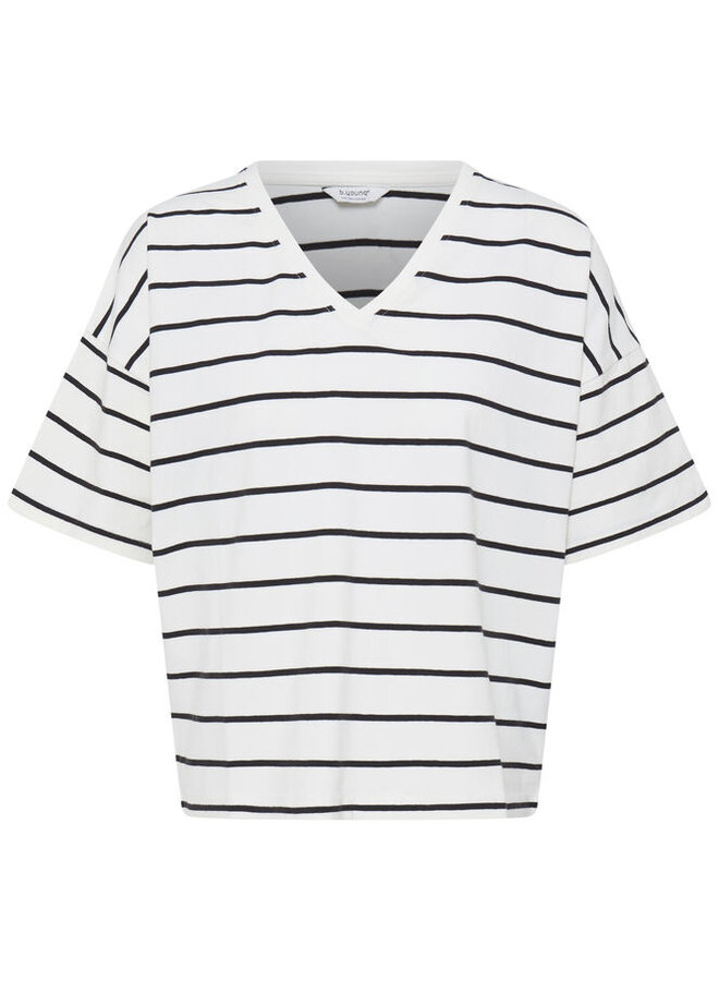 B.young T-Shirt BYPANDINNA 20819046 - Meteorite/White Stripe