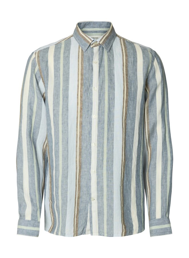 Selected Linnen Overhemd 16096909 - Blue Mirage