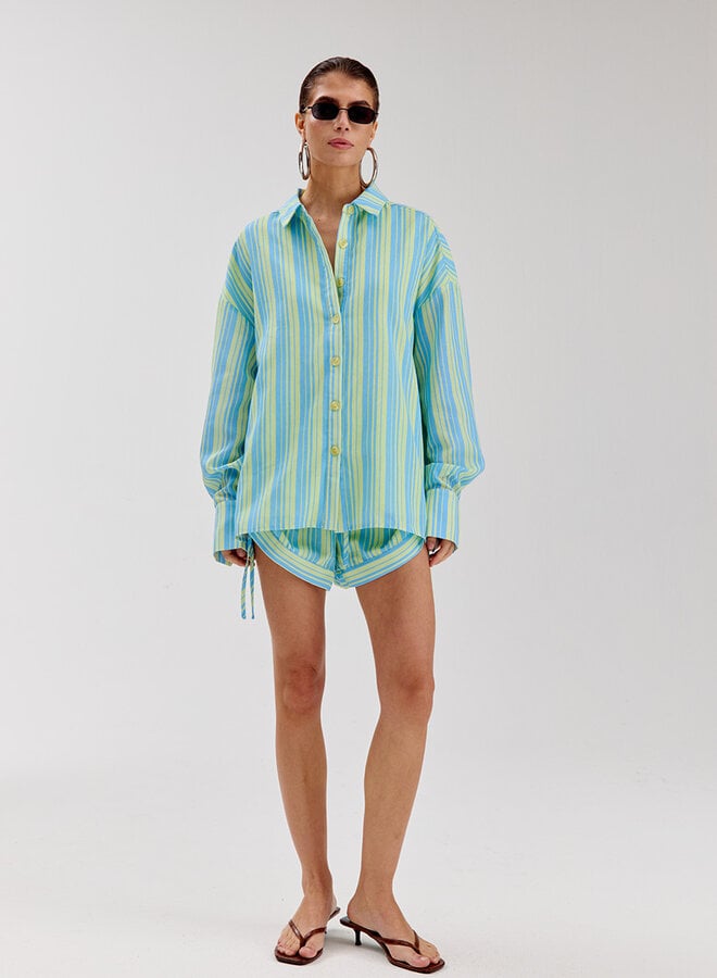 Blouse YELENA HS6P608 - 443 Blue Yellow Stripe