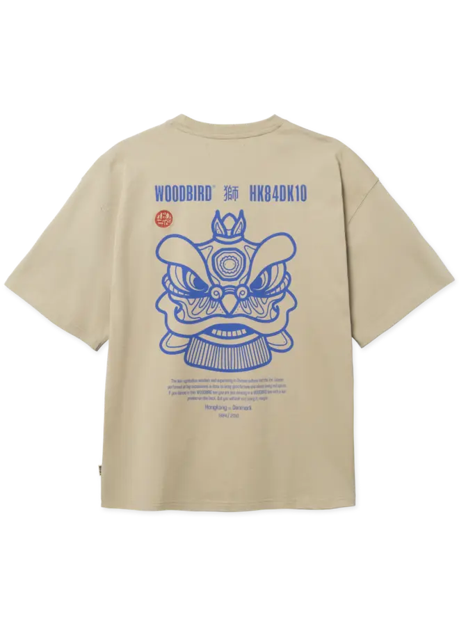 Woodbird T-Shirt WBBeam Lion 2616-704 Stone