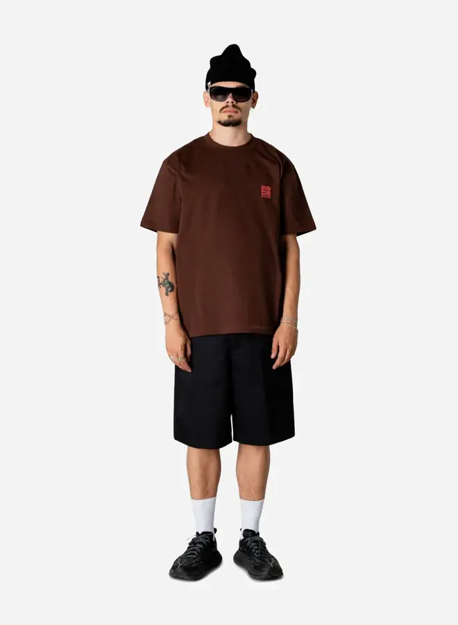 Woodbird T-Shirt Baine Nopa 2626-401 Dark Brown