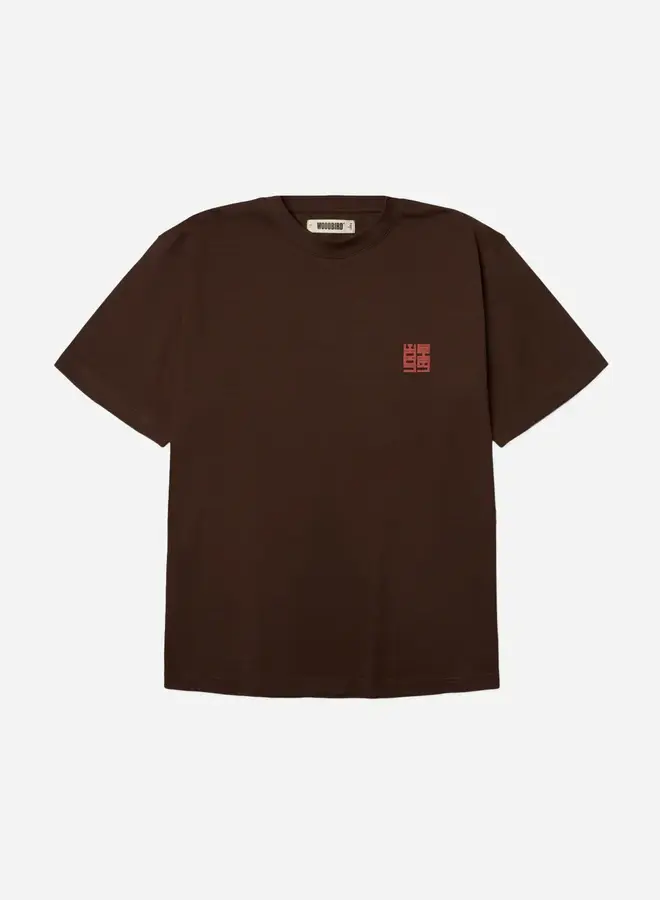 Woodbird T-Shirt Baine Nopa 2626-401 Dark Brown