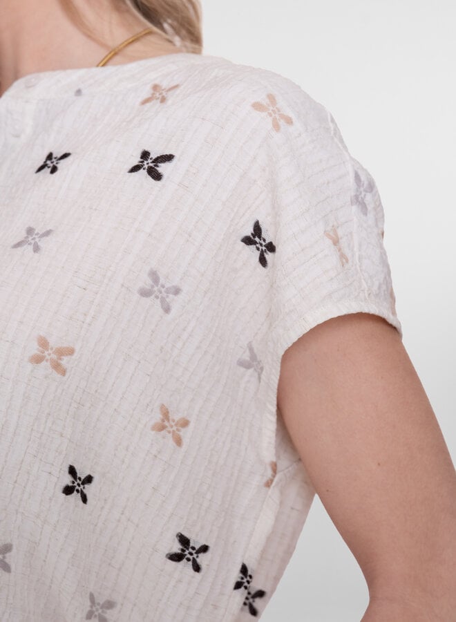 Geisha Blouse 63444-20 - 720 Sand/ Off-white