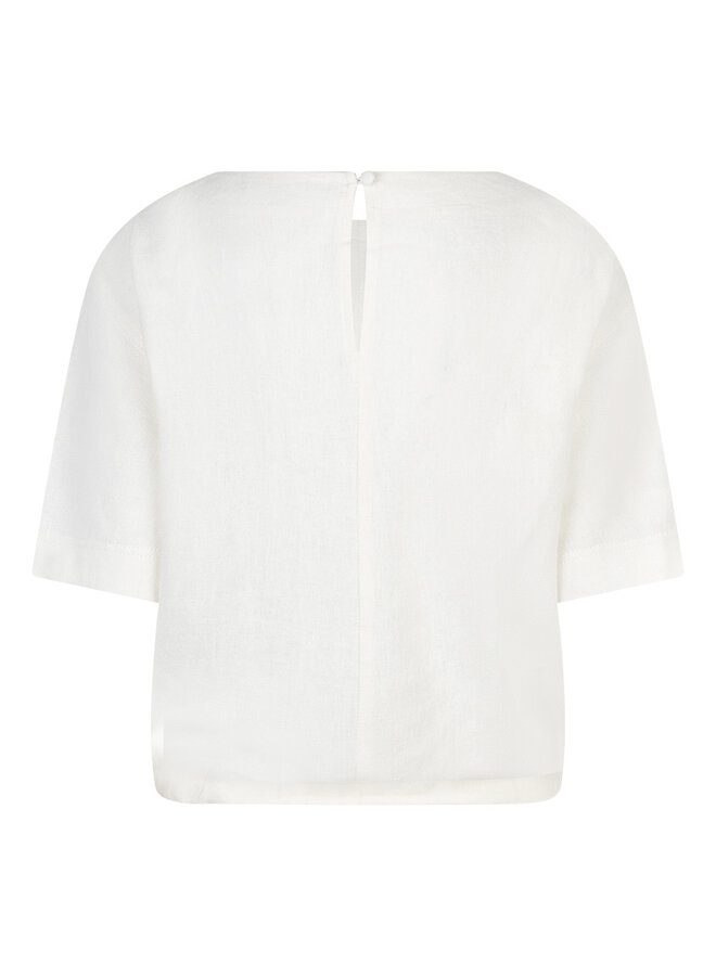 Red Button Top SRB4863A - 68 Off White