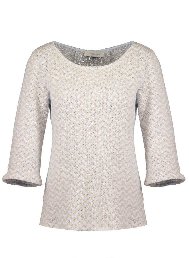 Amélie & Amélie Top Ines A610 - OffWhite/Beige