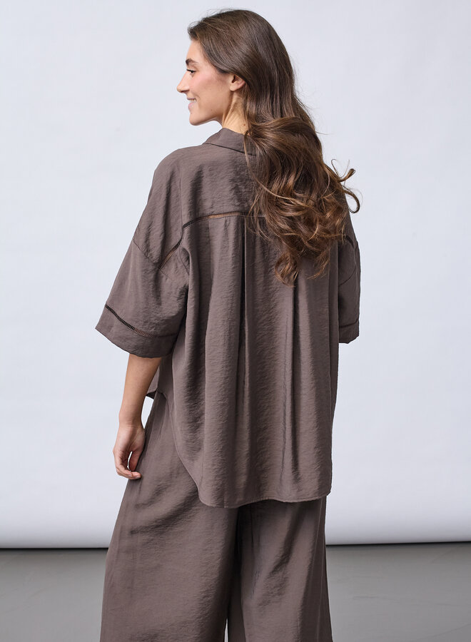 Sisters Point Blouse ELLA-N.SH9 19859 - Dark Chocolate