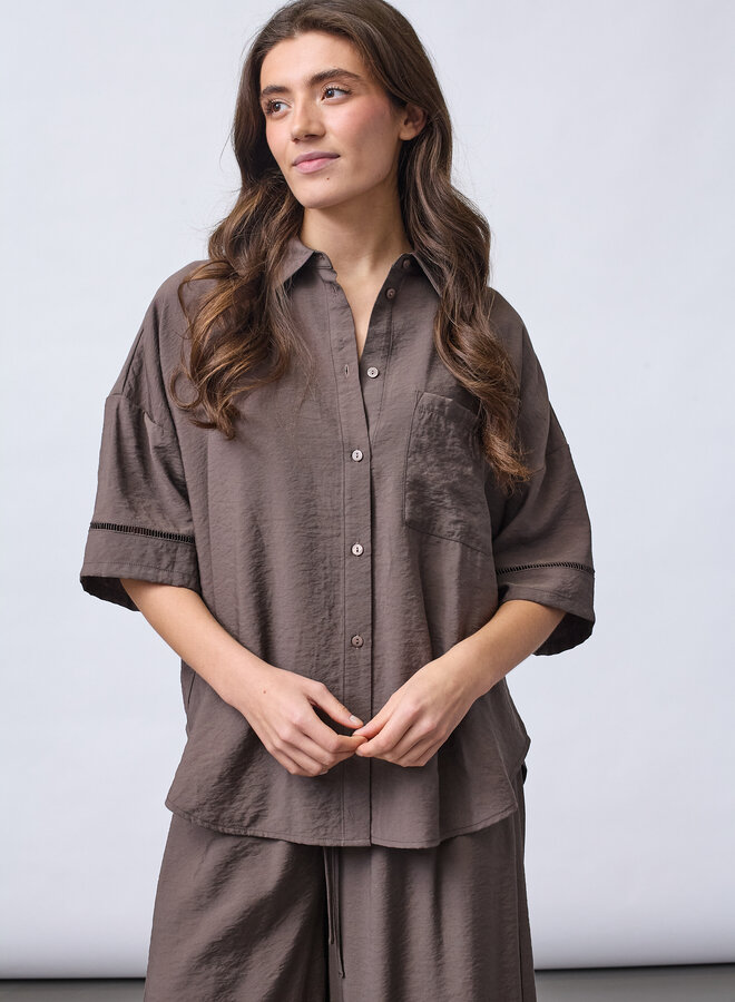 Sisters Point Blouse ELLA-N.SH9 19859 - Dark Chocolate