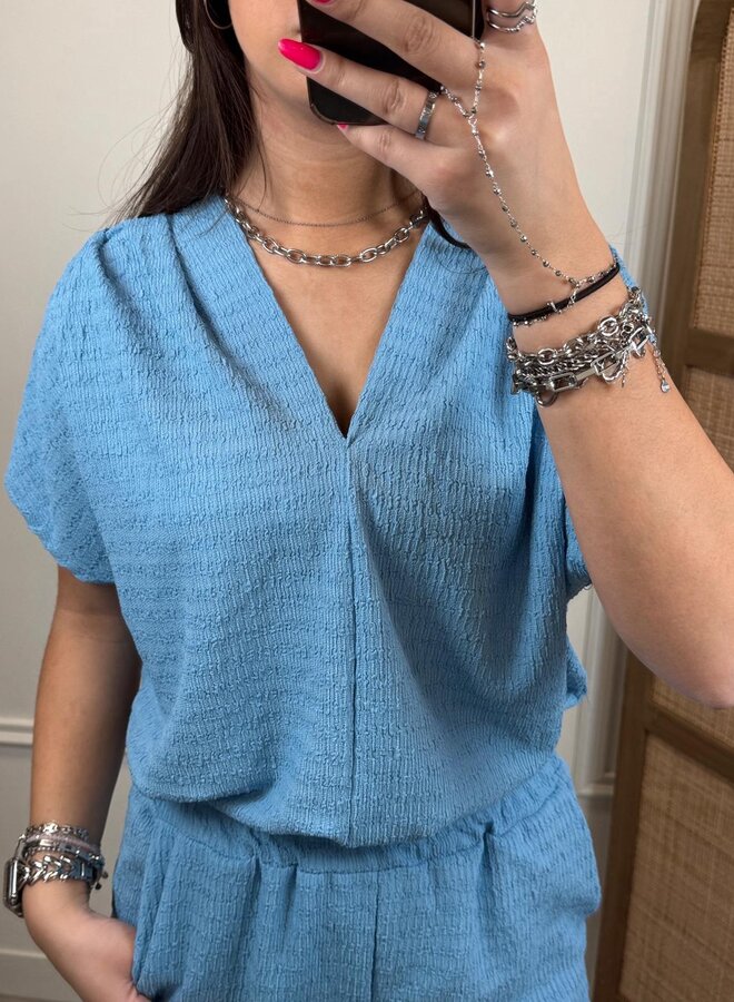 Azzurro Top A-9615 - Blue