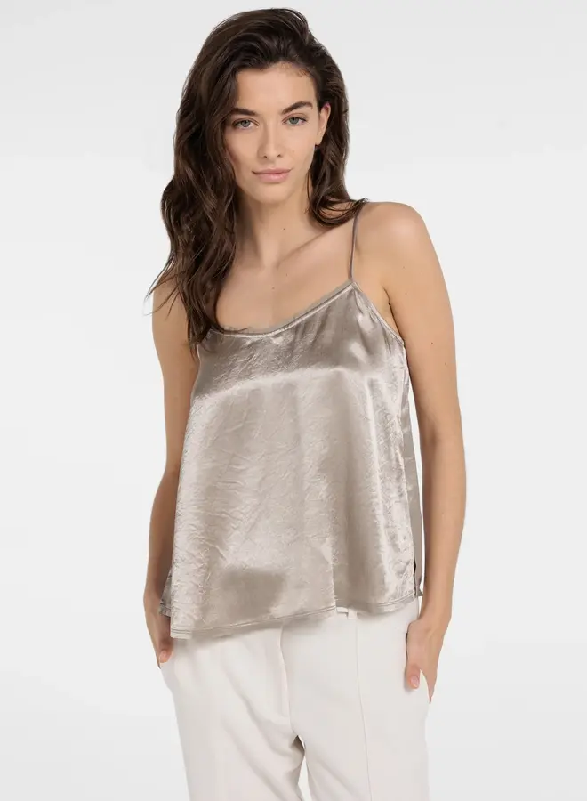 Yaya Satijnen Singlet Top 01-721052-604 - 61104 Crockery Brown