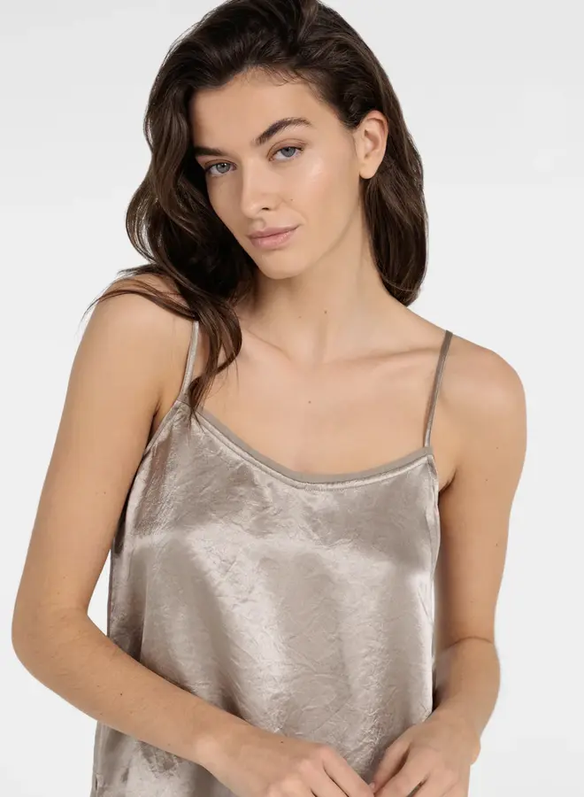 Yaya Satijnen Singlet Top 01-721052-604 - 61104 Crockery Brown