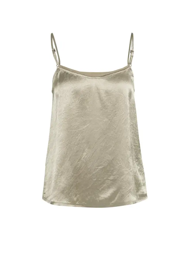 Yaya Satijnen Singlet Top 01-721052-604 - 61104 Crockery Brown