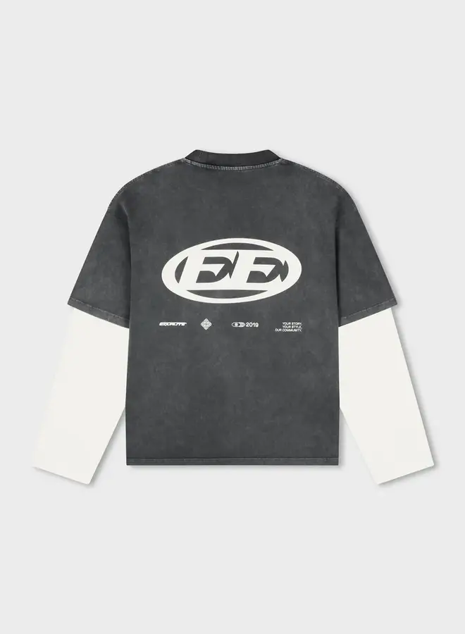 Equalité Longsleeve Tee Enzo EQ.26.4.13.13.244 - 244 Washed Grey/White