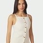 Neo Noir Top Kylie Structure Waistcoat 161620 - 121 Off White