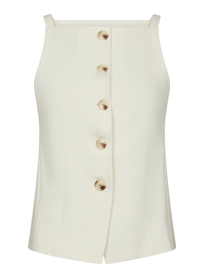 Neo Noir Top Kylie Structure Waistcoat 161620 - 121 Off White