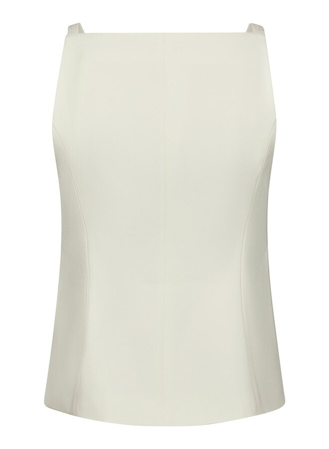Neo Noir Top Kylie Structure Waistcoat 161620 - 121 Off White